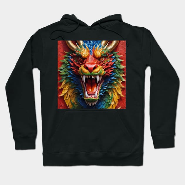 dragon head on the wall Hoodie by TrvlAstral